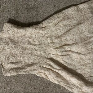 American Threads Cream Strapless Dress